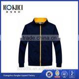 Custom Stand Collar Color Men's Fitness Hoodie Polar Fleece With Zipper no Hoods thumbnail-1