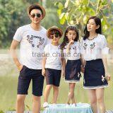 2017 hot sale summe couple t-shirt family matching clothing