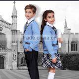 High Quality Sky Blue Customize Cardigan Beautiful School Uniform thumbnail-3