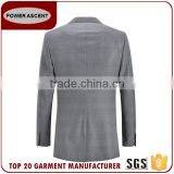 New Design Double Breast Light Grey Coat Pant Business Men Suit thumbnail-2