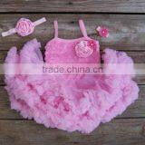 Hot Sale Vintage Baby Outfit Girls Petti Skirt Outfit With Beautiful Flower Headband thumbnail-5