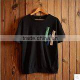 Pure Color T-shirt Men's Short Sleeve Round Collar Short Sleeves Zipper Decoration thumbnail-2