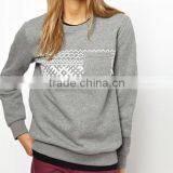 T/C80/20 fleece ladies round neck sweater