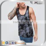 Mens Polyester Stringer Gym Singlets Overall Sublimated Tank Top thumbnail-1
