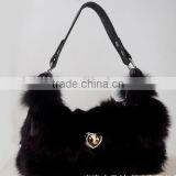 2016 New Arrival Fashion Factory Price Real Silver Fox Fur Lady Handbag thumbnail-1