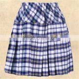 Wholesales Short Design Schools Uniform Skirts Blue Plaid School Girl Skirt thumbnail-3