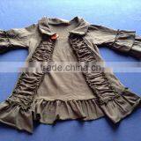 New Design For Cardigan 3/4 Ruffle Sleeve Cotton Cardigan For Baby Girls QL-52 thumbnail-2