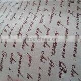 Linen Fabric Vintage Letter Printed Fabric For Household Home Textiles thumbnail-1