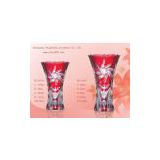 promotional spray printing and frosty Flower art Personalized Glass Vase / clear Vases