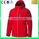 2015 Men's Non-removable Hooded Dark/Light Red Softshell Jacket(6 Years Experience) thumbnail-1