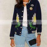 2016 Women Hot Sale Sequin Jacket Women Bomber Autumn Outwear China Wholesale Clothing for Women Polyester Navy Blazer thumbnail-2