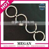 Four Circle Crystal Rhinestone High Quality Bikini Connector thumbnail-1