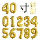 Golden Laser 40 Inch Number 0-9 Balloon Number Balloon Stock Fast Delivery