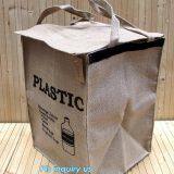 Lightweight Collapsible Jute Fabric Storage Bin Basket,Jute Multifunctional Moisture-proof Debris Storage Basket Desktop