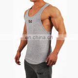 Bodybuilding Fitness Custom Logo Printing Design Mens Gym Men Cotton Polyester Tank Tops thumbnail-3