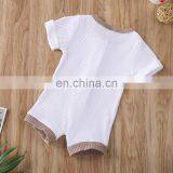 2020 Newest Summer Babay Clothes Ribbed Solid Romper Jumpsuit Baby Clothes Baby Clothing Boys' Rompers Baby+rompers thumbnail-7