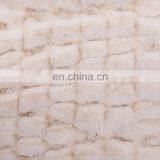 Wholesale Solid Stretch Rabbit Faux Fur Fabric for Blanket Apparel Coat thumbnail-2