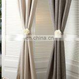 Good Quality Modern Luxury Cotton Linen Fabric Solid Colour Thicken Decorative Home Textile Blackout Curtain thumbnail-7
