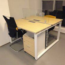 2 Person Face to Face Steel Frame and Wooden Top Office Desk 1200x1200 1400x1400mm thumbnail-4
