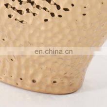 Modern Porcelain Home Decor Luxury Ceramic Gold Vase for Flower Arrangement thumbnail-3