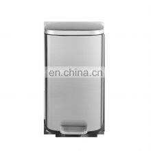 Good Quality Soft Closed Stainless Steel Living Room Trash Can for Sale Foot Pedal Stainless Steel Pedal Bin