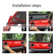 Red Interior Center Console Dashboard Gear Cover Trim For Jeep Wrangler JL 2018+ thumbnail-5