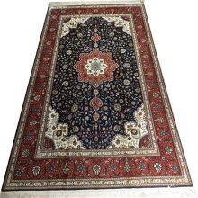 Yamei Lagend Blue Color Persian Silk Carpet and Rug 4x6ft thumbnail-1