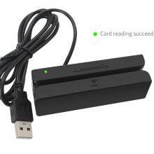 Small Size Three-track Magnetic Stripe Reader Support Bi-directional Swipe USB Magnetic Stripe Card Reader