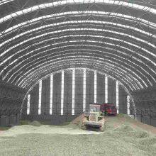 Long Span Steel Coal Storage Shed Space Grid Frame Structures Dry Coal Shed thumbnail-5