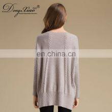 Women's 100% Cashmere Oversize Sweater Chunky Knit Batwing Sleeves Crew Neck Casual Style Winter Season OEM Service Available thumbnail-5
