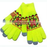 Promotional knitting winter warm gloves.smart phone touch screen gloves for men and women