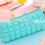 Osini Custom Silicon Rubber Products Pencil Case Plain Color Waterproof Chocolate Silicone Zipper Pencil Case thumbnail-2
