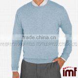 Men's 100% Cashmere Solid Crew Neck Sweater thumbnail-2