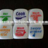 English Housework Dice