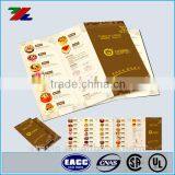 Custom Folded Sweetmeats Menu Paper Cards Printed / Chocolate Menu Paper Folded Booklets Printed