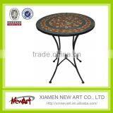 Metal Mosaic Garden Outdoor Furniture Patio Furniture Set 1 Pcs Table +2 Pcs Chairs thumbnail-1