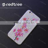 Epoxy Bling Flower Factory Custom Design Cover Case for Vivo Y15, for HTC Desire 526g