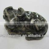 Fossilized Wood Carved Ox