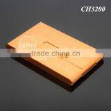 Push Up Push Down Button Folding Anodizing Gold Aluminum Knurling Business Metal Automatic Card Holder thumbnail-2