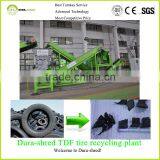 Dura-shred waste rubber tyre recycling machine for sale