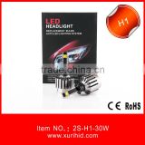 Newest h1 led headlight bulbs for car automotive headlight with built-in Canbus and cooling fan