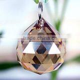 Faceted crystal chandelier lighting ball