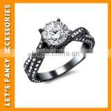 Fashion Black Colour Rings For Lovers Wholesale PGRG0064 thumbnail-4