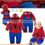 2015 new Spider Man cartoon baby romper Jumpsuit dress up Qingdao children's clothing wholesale trade