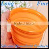 Durable Colorful Fancy Silicone Collapsible Bowl thumbnail-4