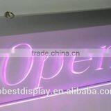 Illuminated Hanging Custom Acrylic Led Edge Lit Sign,acrylic Led Sign With Laser Cutting Logo Manufacturer