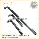 FACTORY SUPPLY HIGH QUALITY ZINC/HDG ASSEMBLED WITH WASHER AND NUT L BOLT/ M56 ANCHOR BOLT thumbnail-5