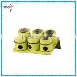 Salt Shaker Bottles Glass Stainless Steel Condiment Holders Jar Set