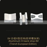Aluminum X Bottom Stopper NO.8 Trench European Edition zipper garment accessories