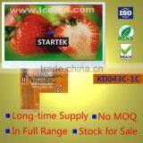 TFT Active Matrix LCD 4.3 Inch With 24-bit RGB Interface and Cheap Price